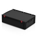 ESD Eurobox mit Deckel 600 x 400 x 185 mm ESD Eurobox mit Deckel 600 x 400 x 185 mm