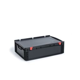 ESD Eurobox mit Deckel 600 x 400 x 185 mm