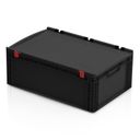 ESD Eurobox mit Deckel 600 x 400 x 235 mm ESD Eurobox mit Deckel 600 x 400 x 235 mm