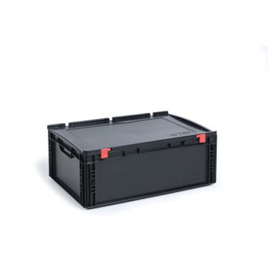 ESD Eurobox mit Deckel 600 x 400 x 235 mm