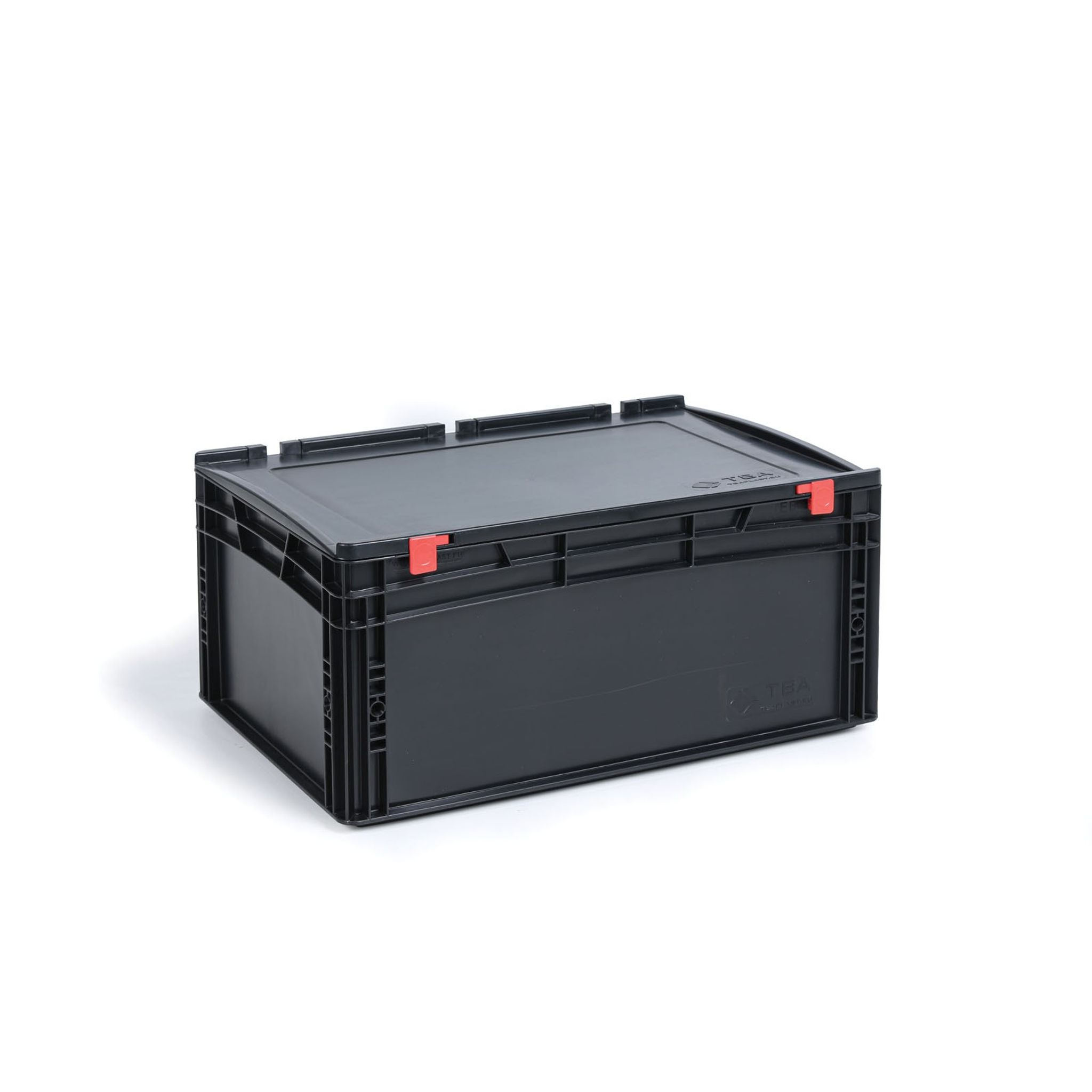 ESD Eurobox mit Deckel 600 x 400 x 285 mm ESD Eurobox mit Deckel 600 x 400 x 285 mm