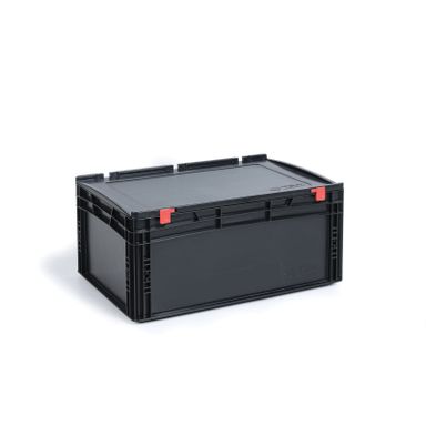 ESD Eurobox mit Deckel 600 x 400 x 285 mm