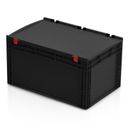 ESD Eurobox mit Deckel 600 x 400 x 335 mm ESD Eurobox mit Deckel 600 x 400 x 335 mm