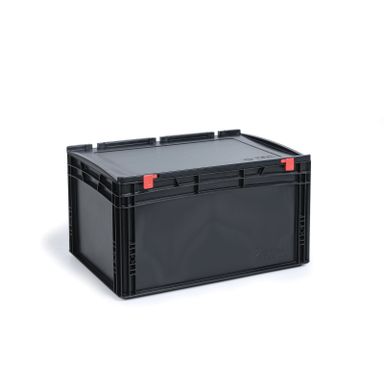 ESD Eurobox mit Deckel 600 x 400 x 335 mm