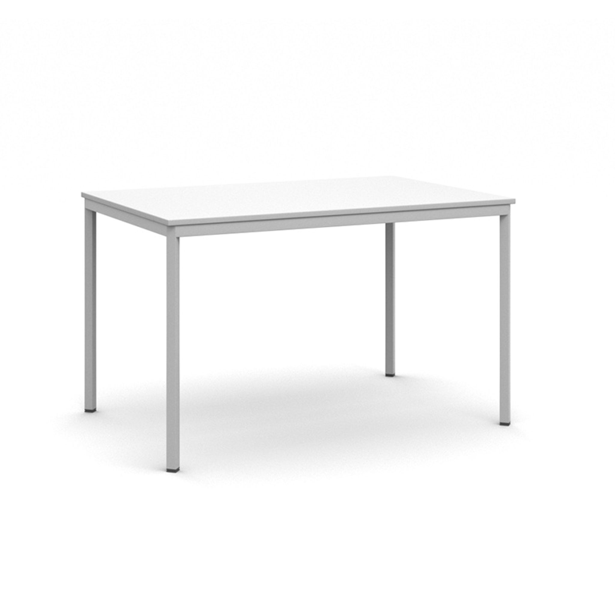 Esstisch, 1200 x 800 mm, Gestell grau, weiße