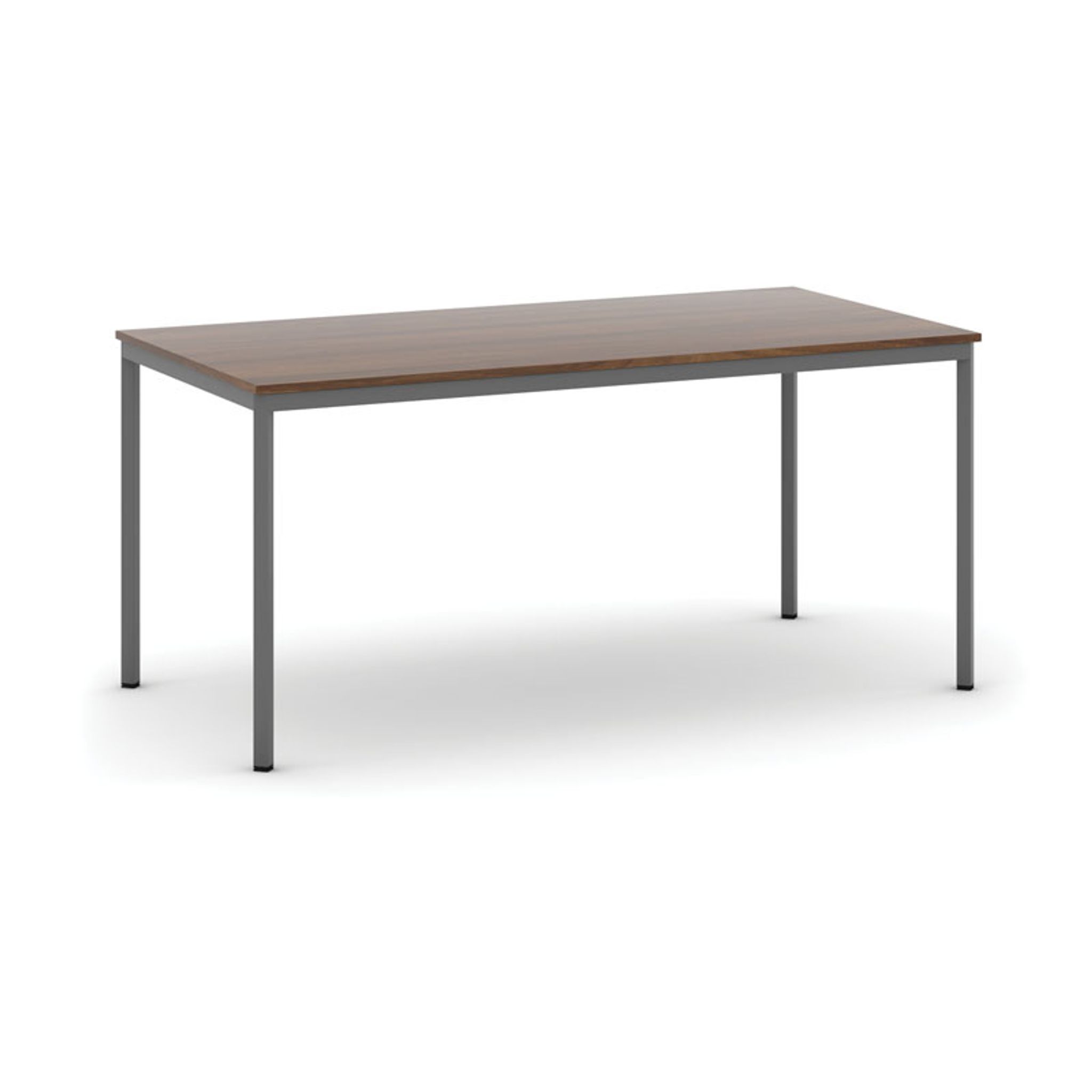 Esstisch, 1600 x 800 mm, Tischgestell dunkelgrau, Nussbaum