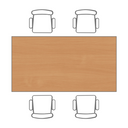 Esstisch, 1800 x 800 mm, Tischgestell dunkelgrau, Buche