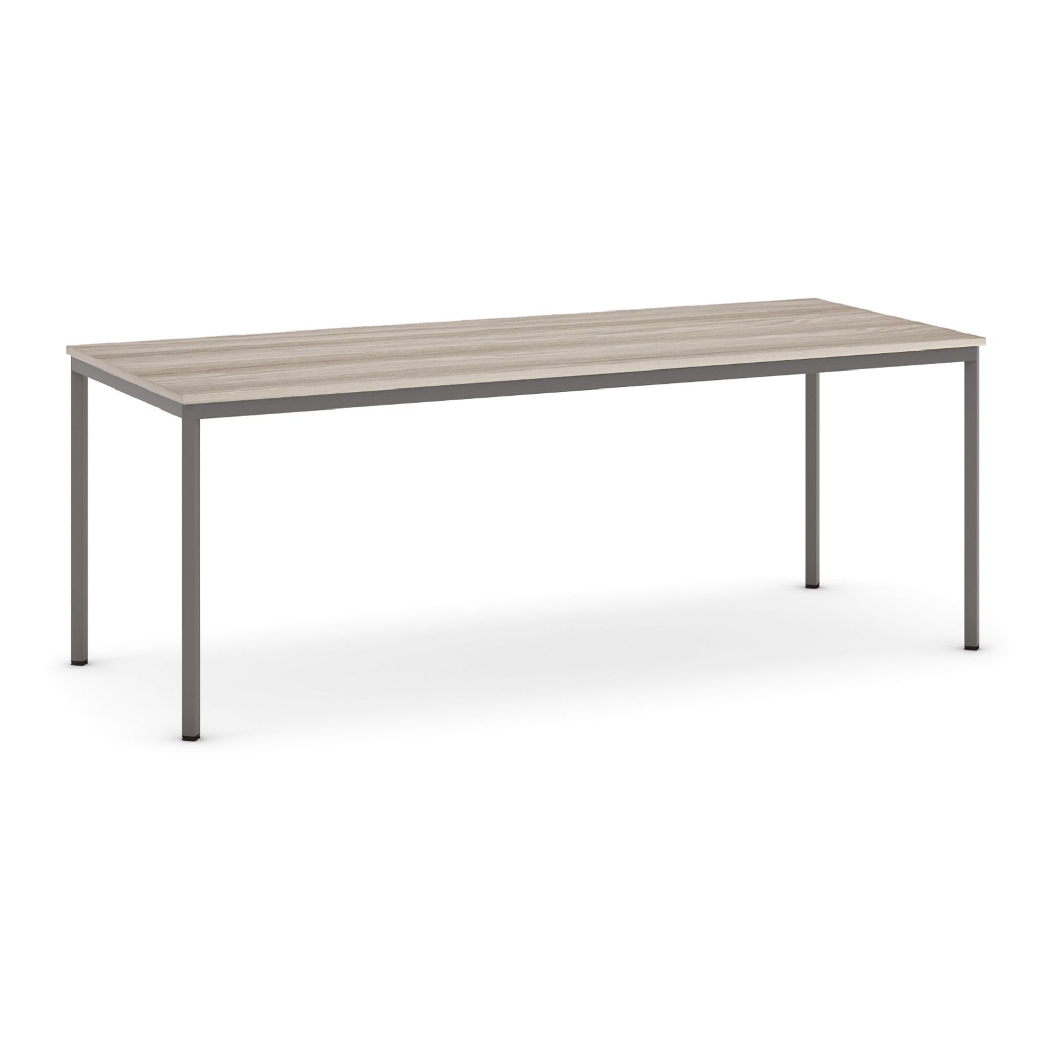 Esstisch, 2000 x 800 mm, Tischgestell dunkelgrau, Eiche natur