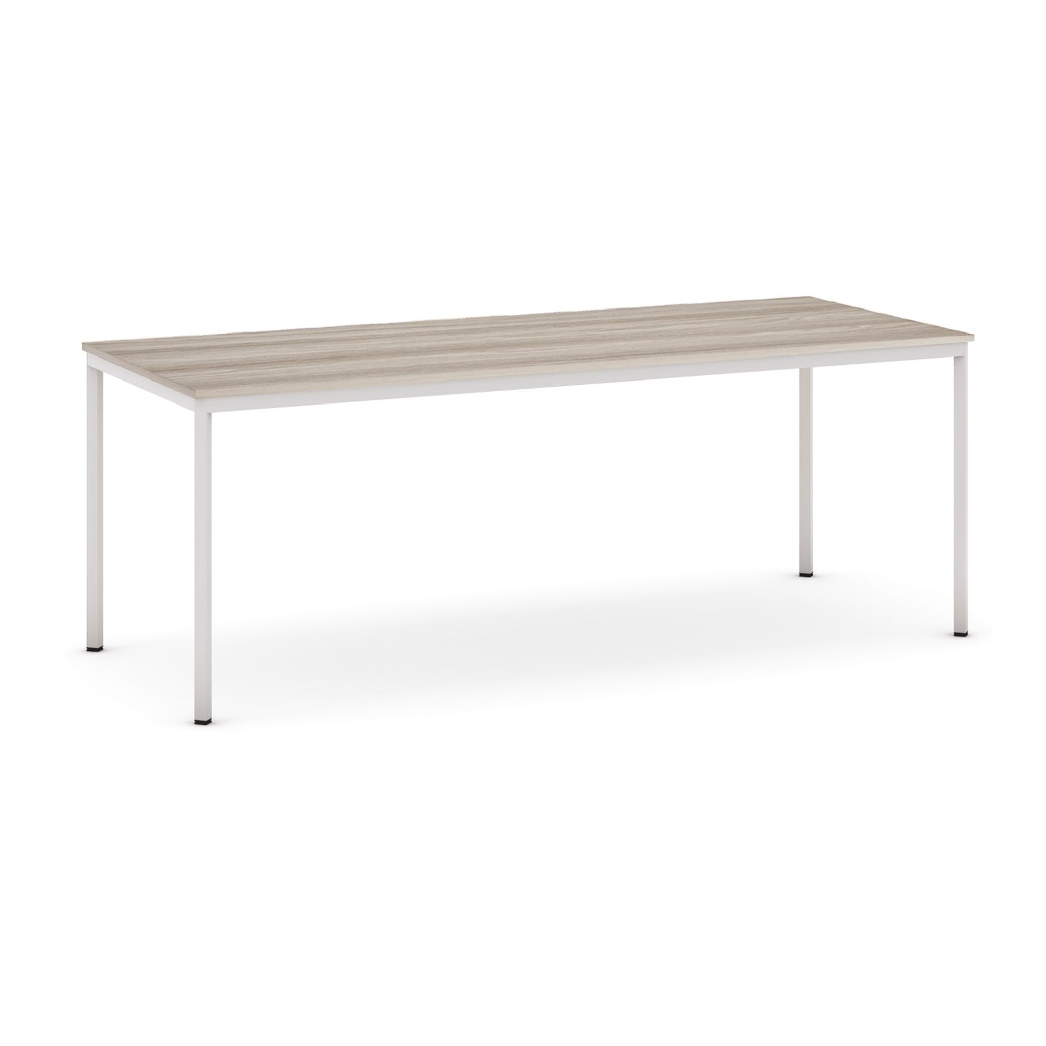 Esstisch, 2000 x 800 mm, Tischgestell grau, Eiche natur