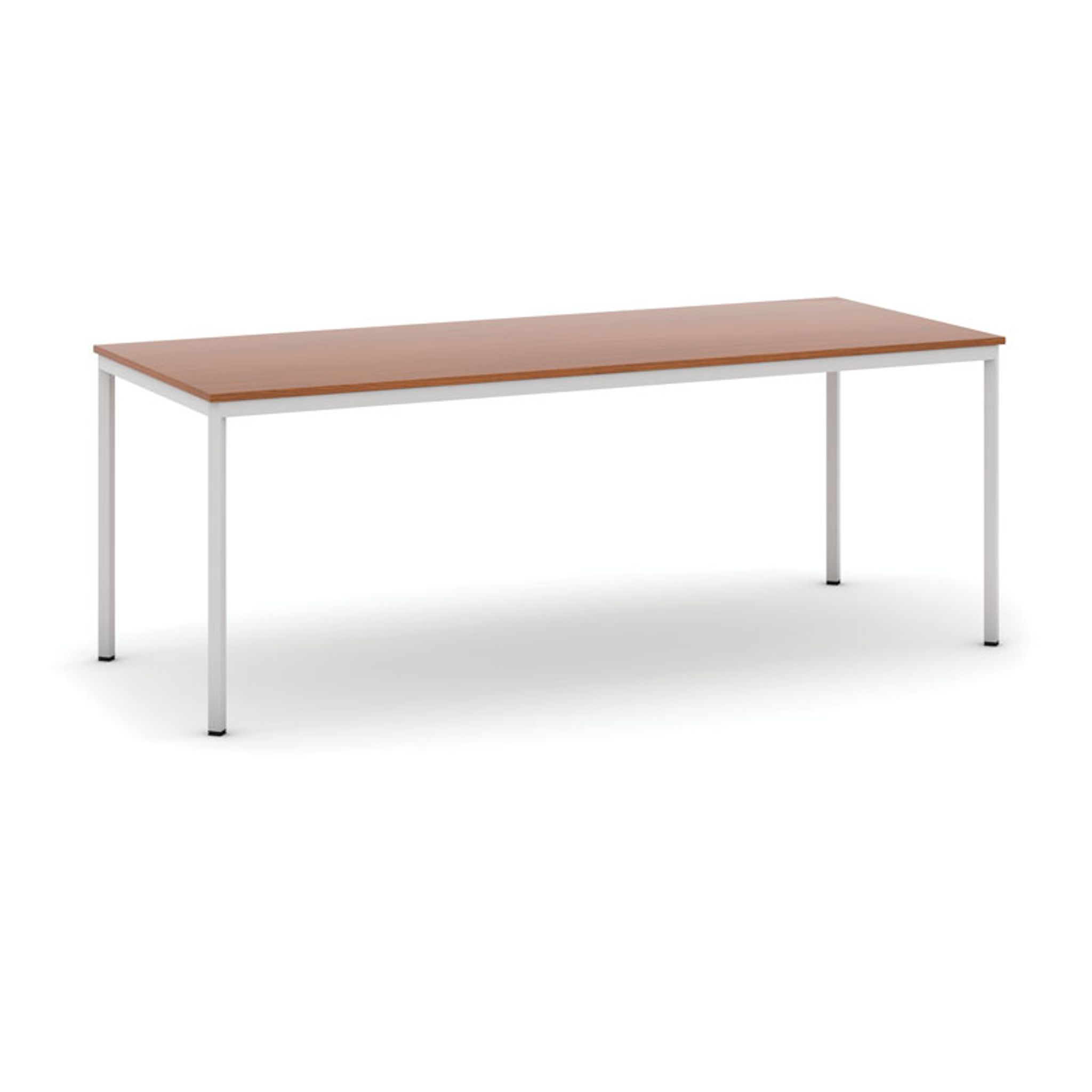 Esstisch, 2000 x 800 mm, Tischgestell grau, Kirschbaum