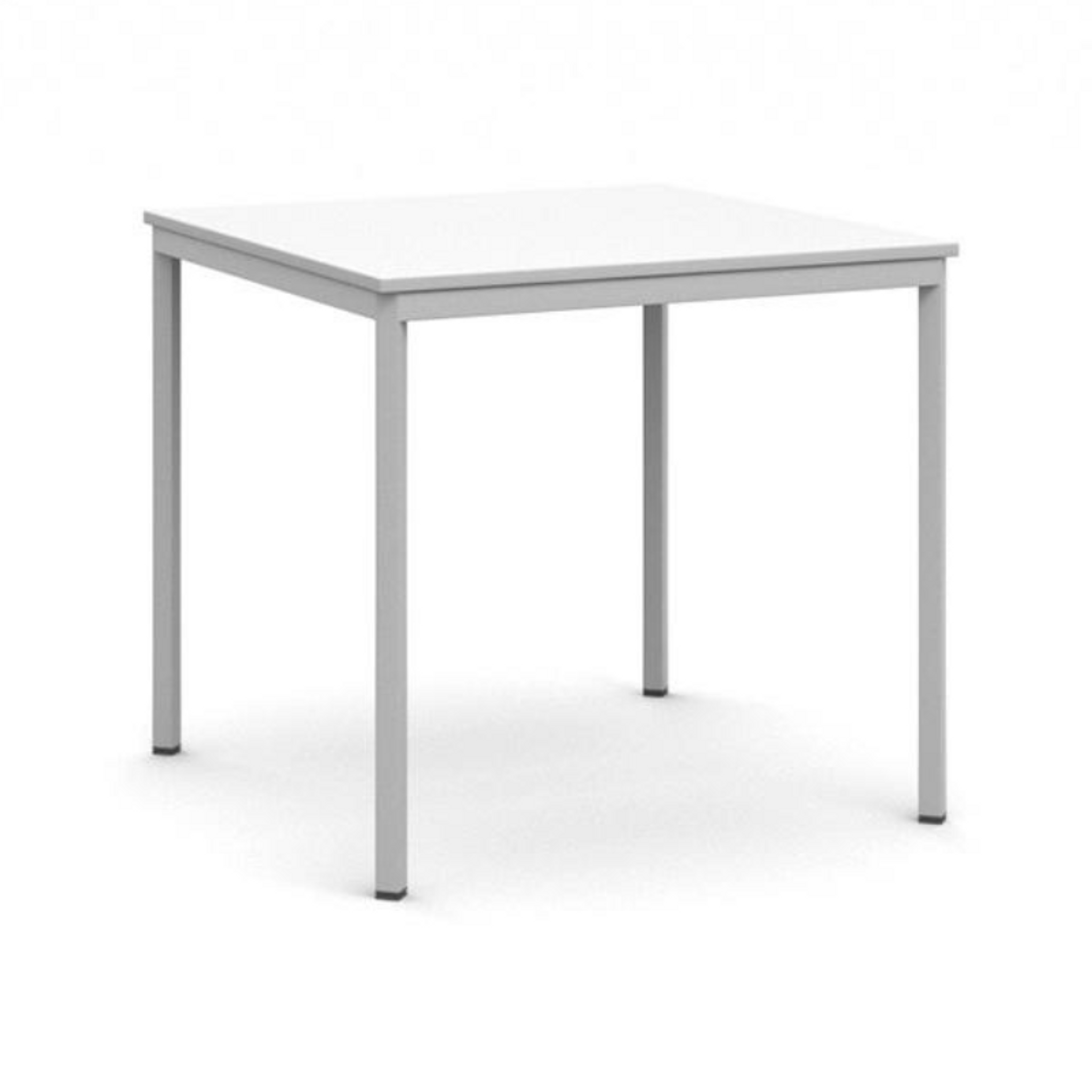 Esstisch, 800 x 800 mm, Gestell grau, weiße