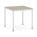 Esstisch, 800 x 800 mm, Tischgestell grau, Eiche natur