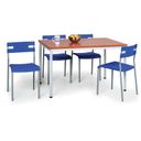 Esstisch, 800 x 800 mm, Tischgestell grau, Kirsche