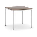 Esstisch, 800 x 800 mm, Tischgestell grau, Nussbaum