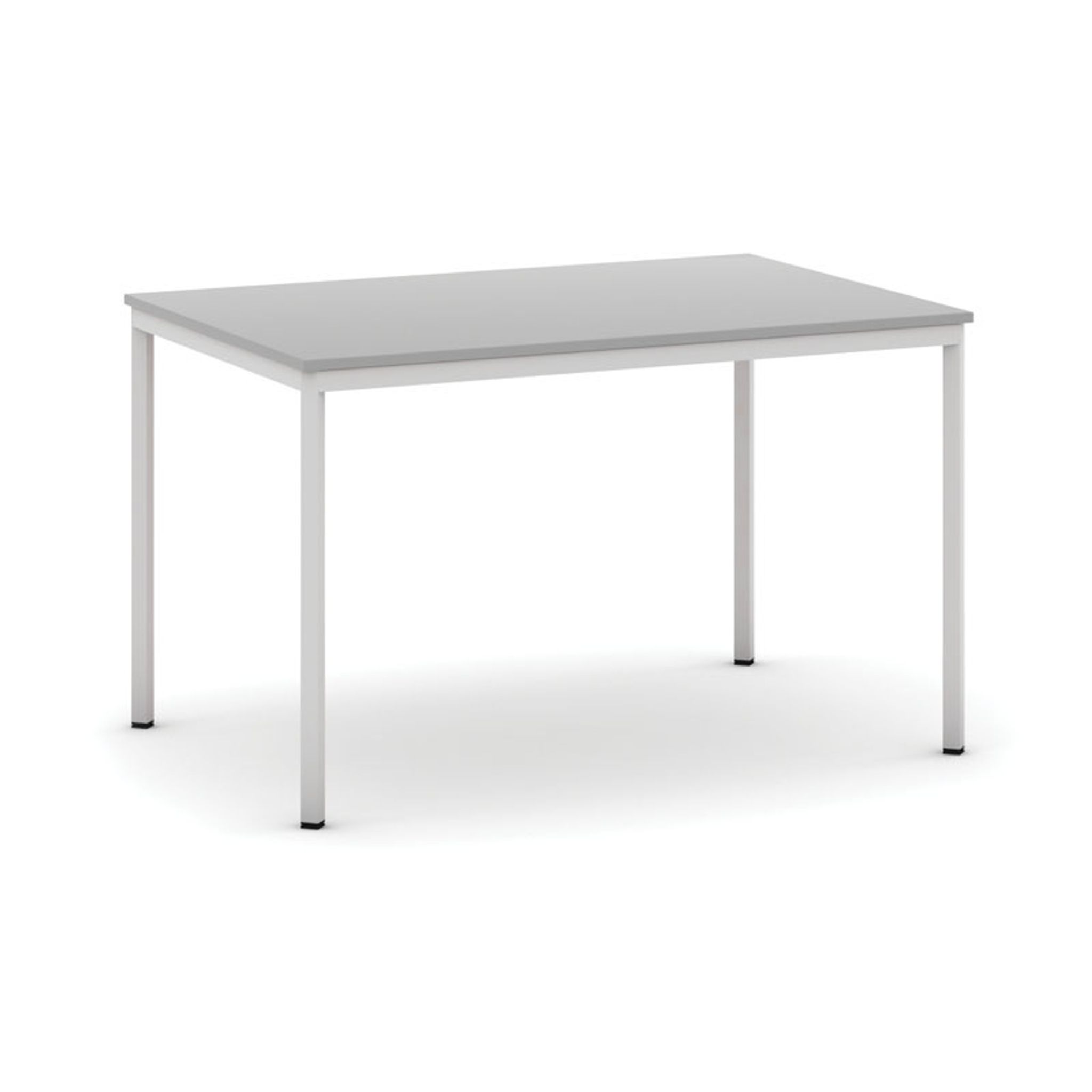 Esstisch BASIC, 120x80 cm, graues Metallgestell, grau