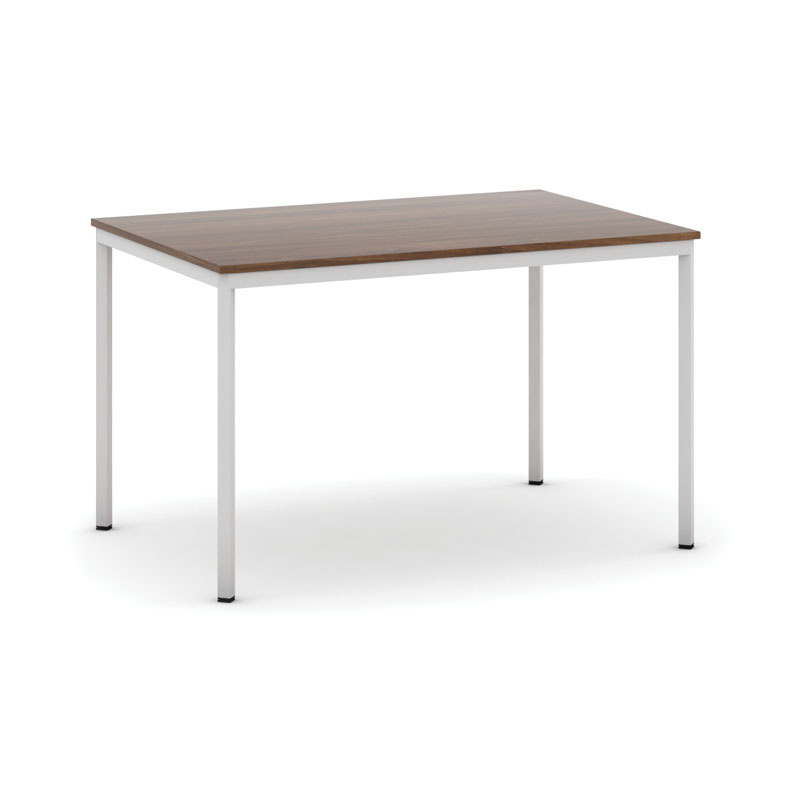 B2B Partner Esstisch BASIC, 120x80 cm, graues Metallgestell, Nussbaum