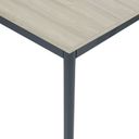 Esstisch BASIC, 160x80 cm, dunkelgraues Metallgestell, Eiche natur