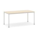 Esstisch BASIC, 160x80 cm, graues Metallgestell, Birke