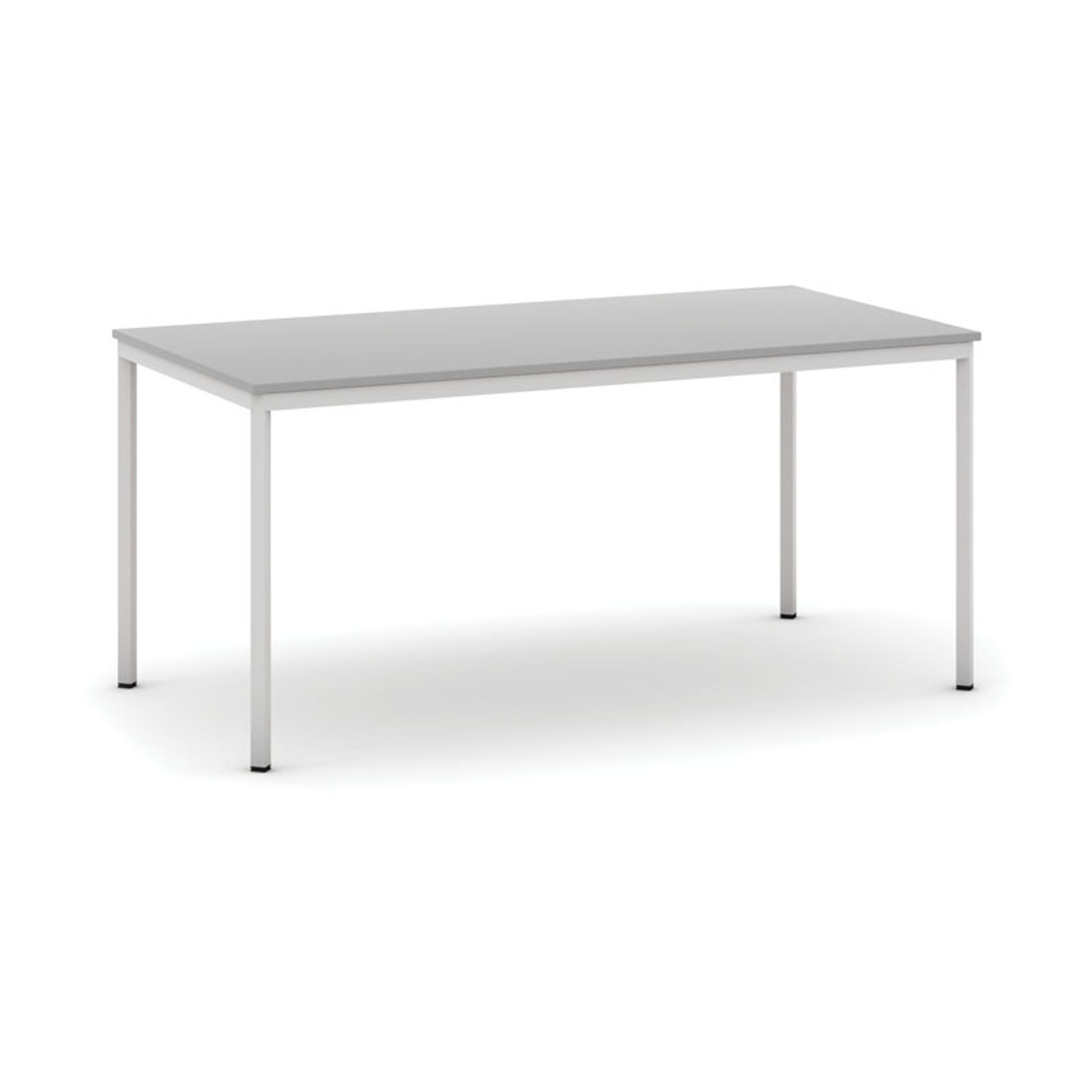 Esstisch BASIC, 160x80 cm, graues Metallgestell, grau
