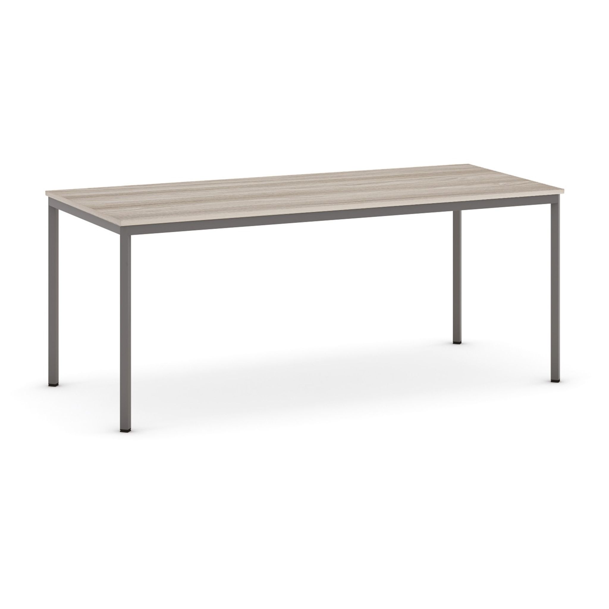 Esstisch BASIC, 180x80 cm, dunkelgraues Metallgestell, Eiche natur