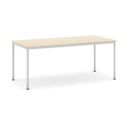 Esstisch BASIC, 180x80 cm, graues Metallgestell, Birke