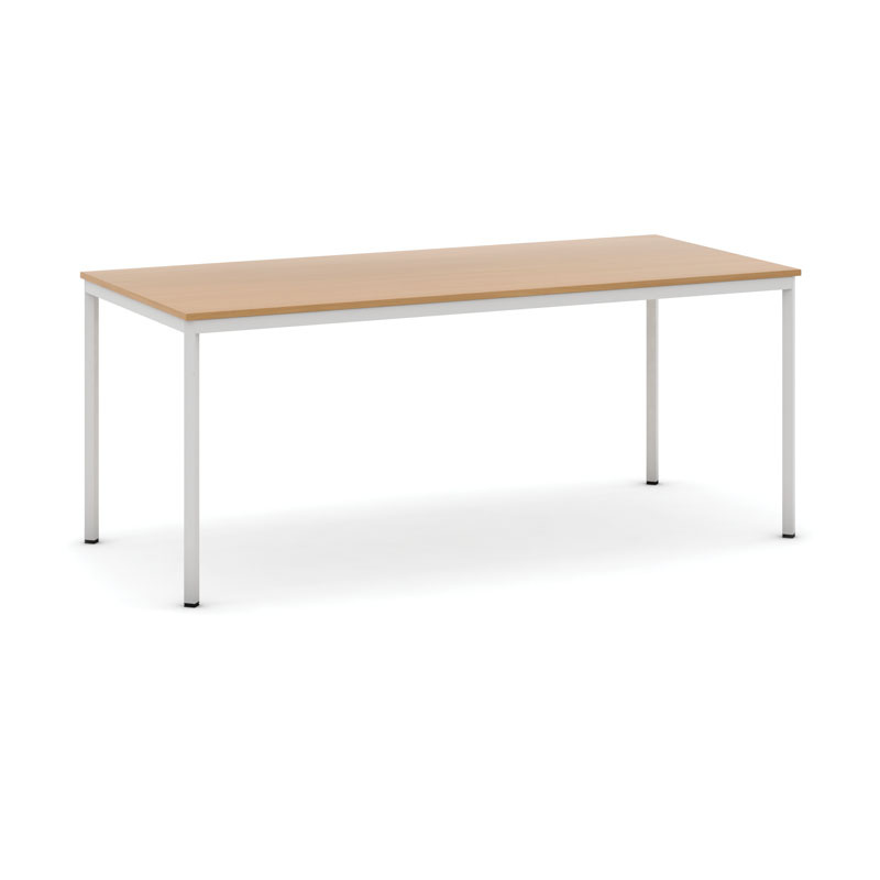 B2B Partner Esstisch BASIC, 180x80 cm, graues Metallgestell, Buche
