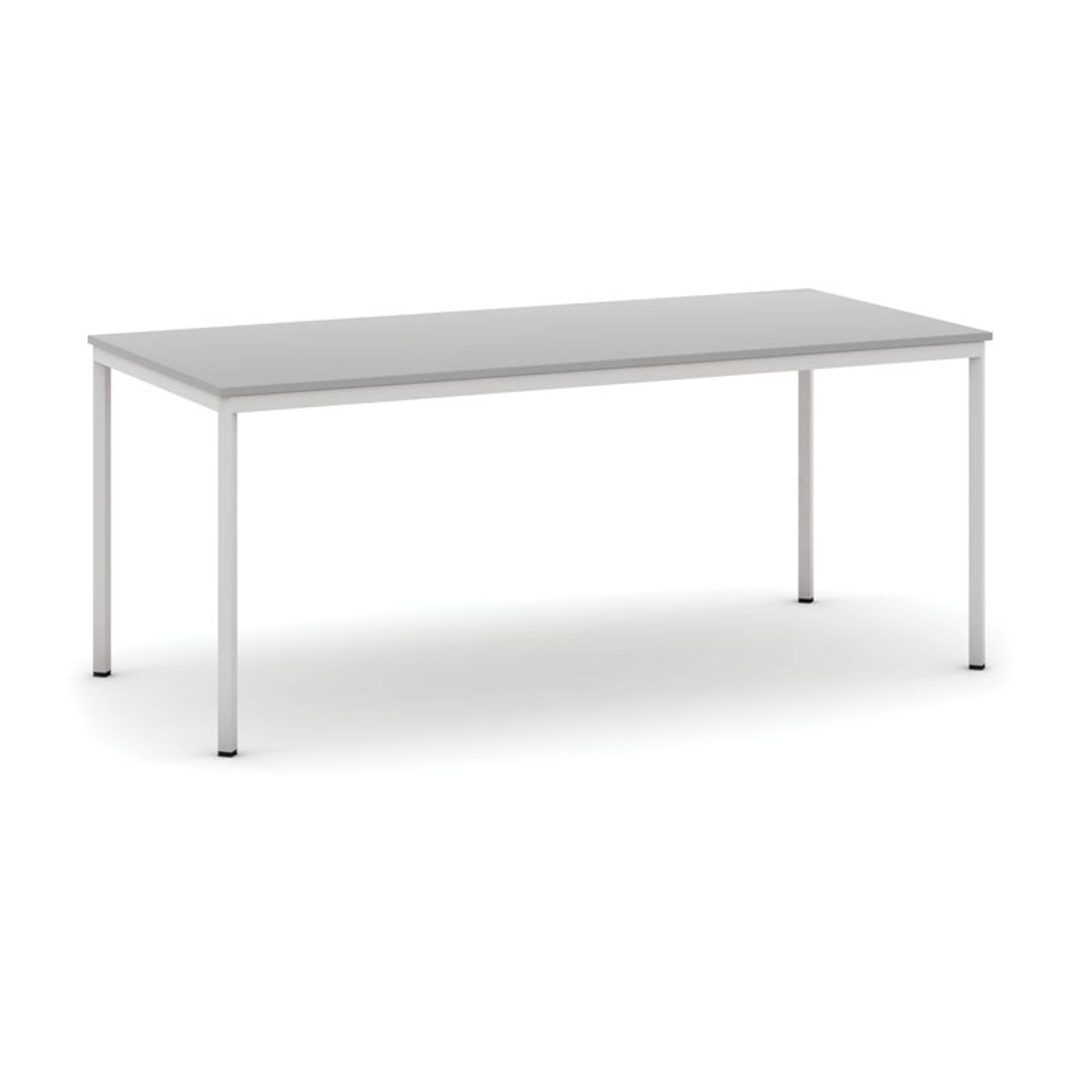 Esstisch BASIC, 180x80 cm, graues Metallgestell, grau