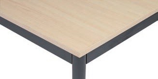 B2B Partner Esstisch BASIC, 200x80 cm, dunkelgraues Metallgestell, Birke 2