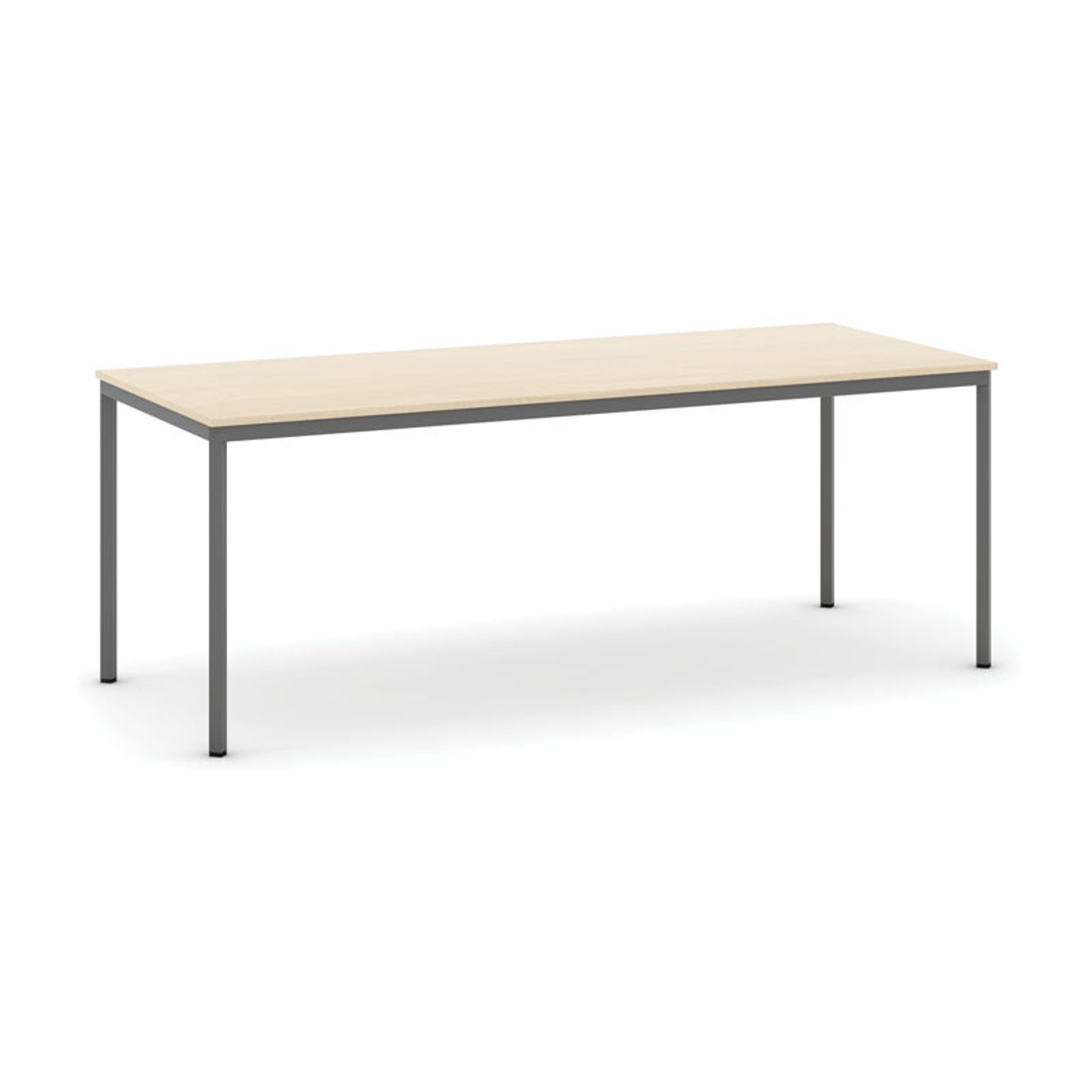 Esstisch BASIC, 200x80 cm, dunkelgraues Metallgestell