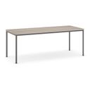 Esstisch BASIC, 200x80 cm, dunkelgraues Metallgestell, Eiche natur