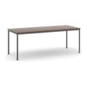 Esstisch BASIC, 200x80 cm, dunkelgraues Metallgestell, Nussbaum