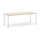 Esstisch BASIC, 200x80 cm, graues Metallgestell, Birke