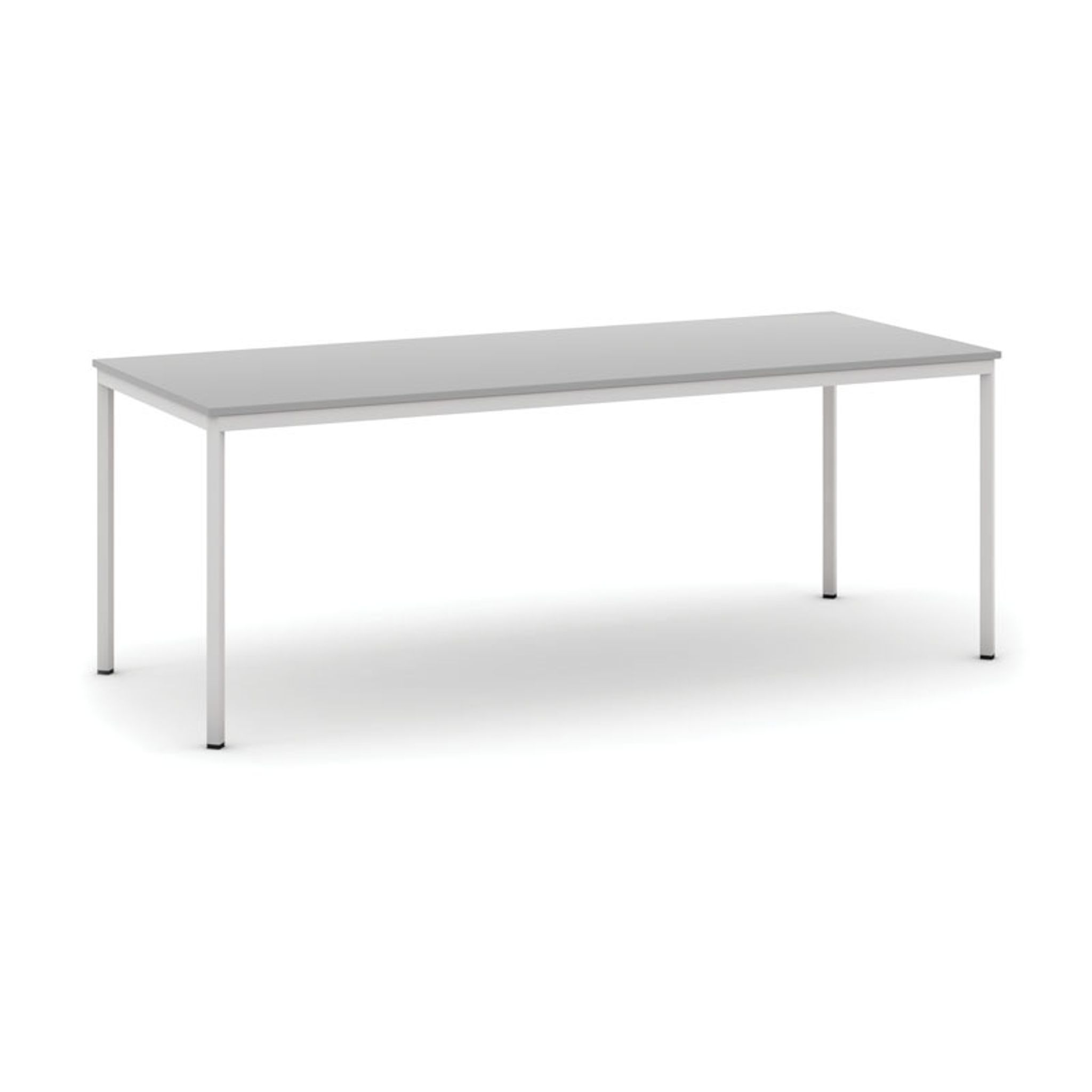 Esstisch BASIC, 200x80 cm, graues Metallgestell, grau