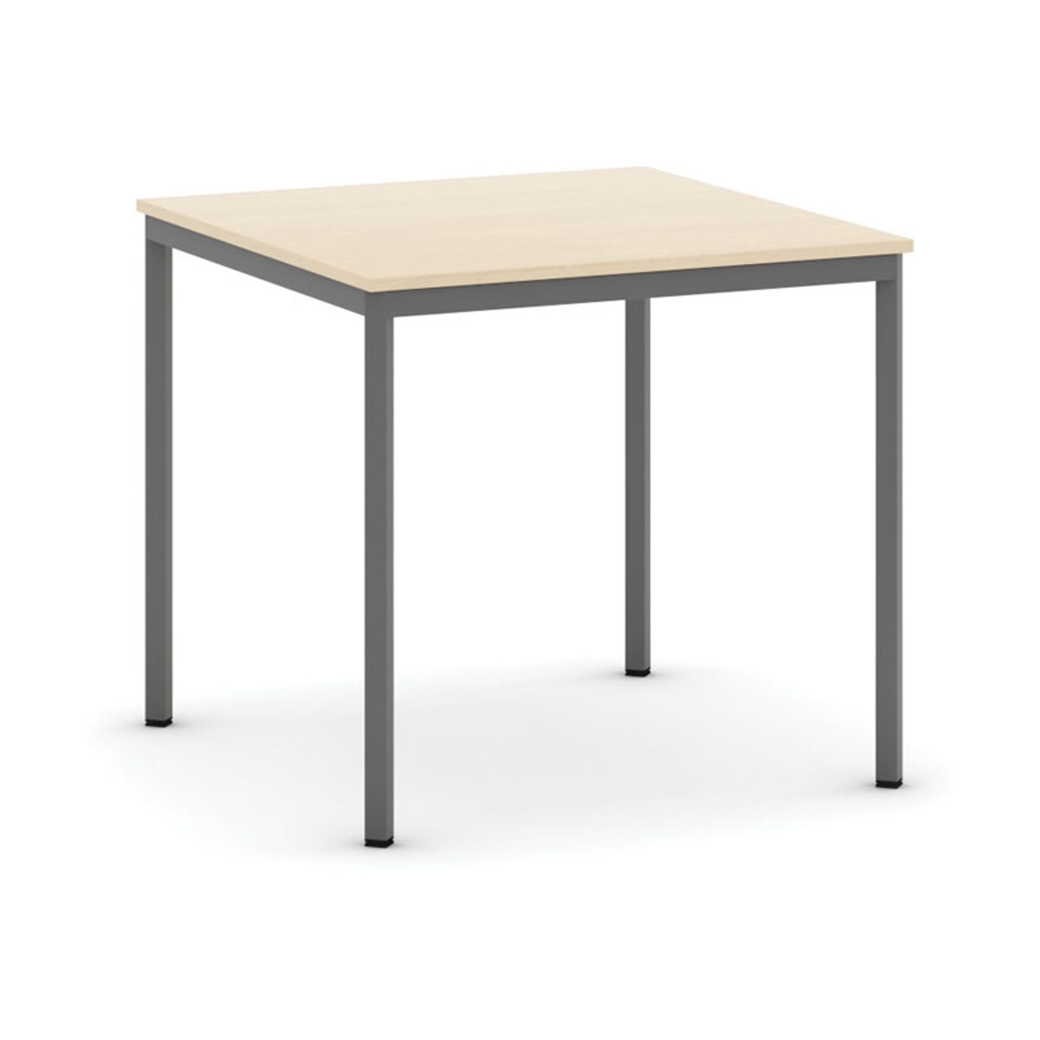 Esstisch BASIC, 80x80 cm, dunkelgraues Metallgestell