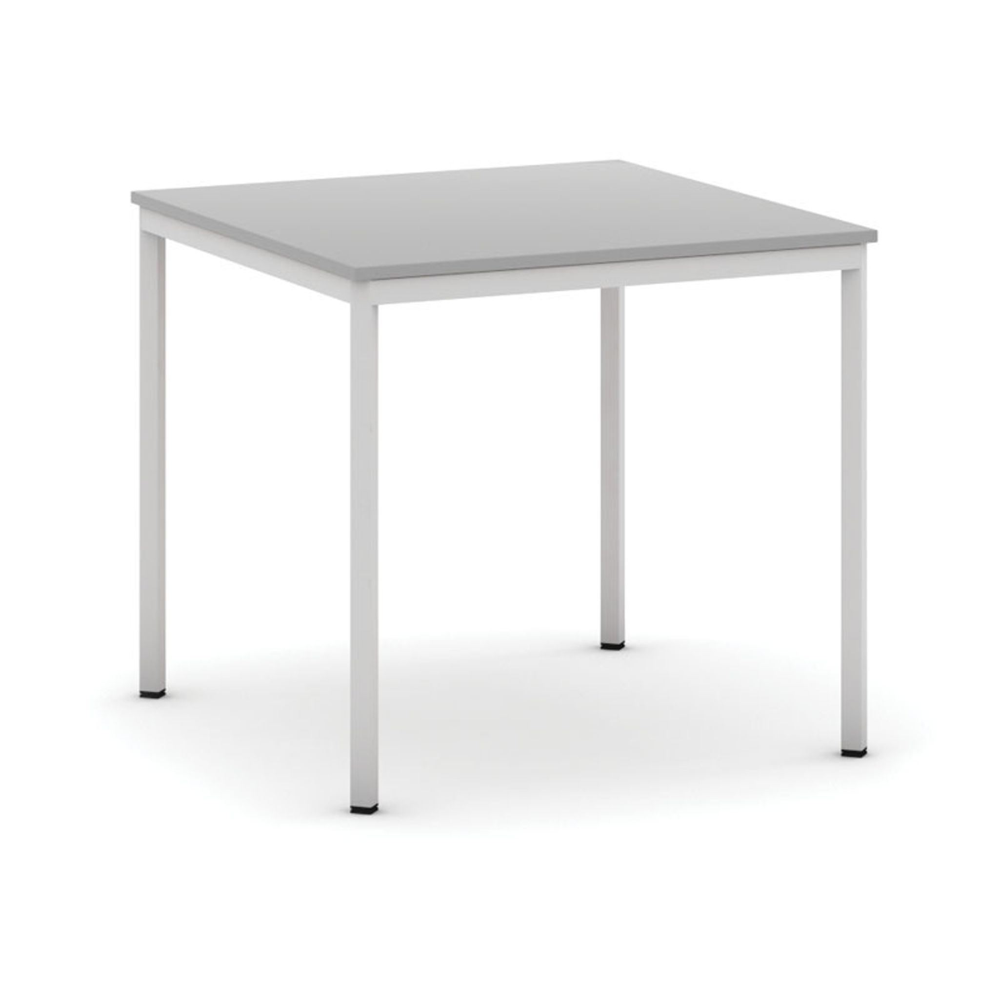 Esstisch BASIC, 80x80 cm, graues Metallgestell, grau