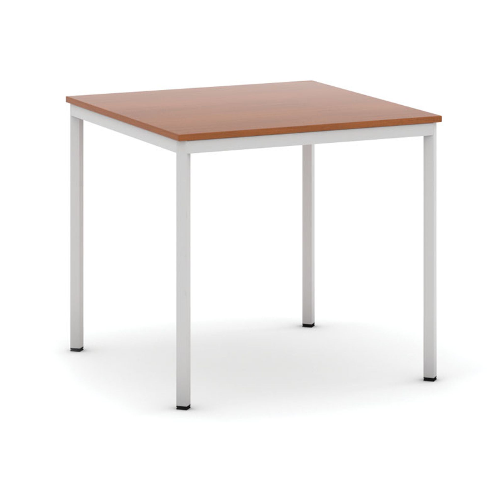 Esstisch BASIC, 80x80 cm, graues Metallgestell, Kirsche