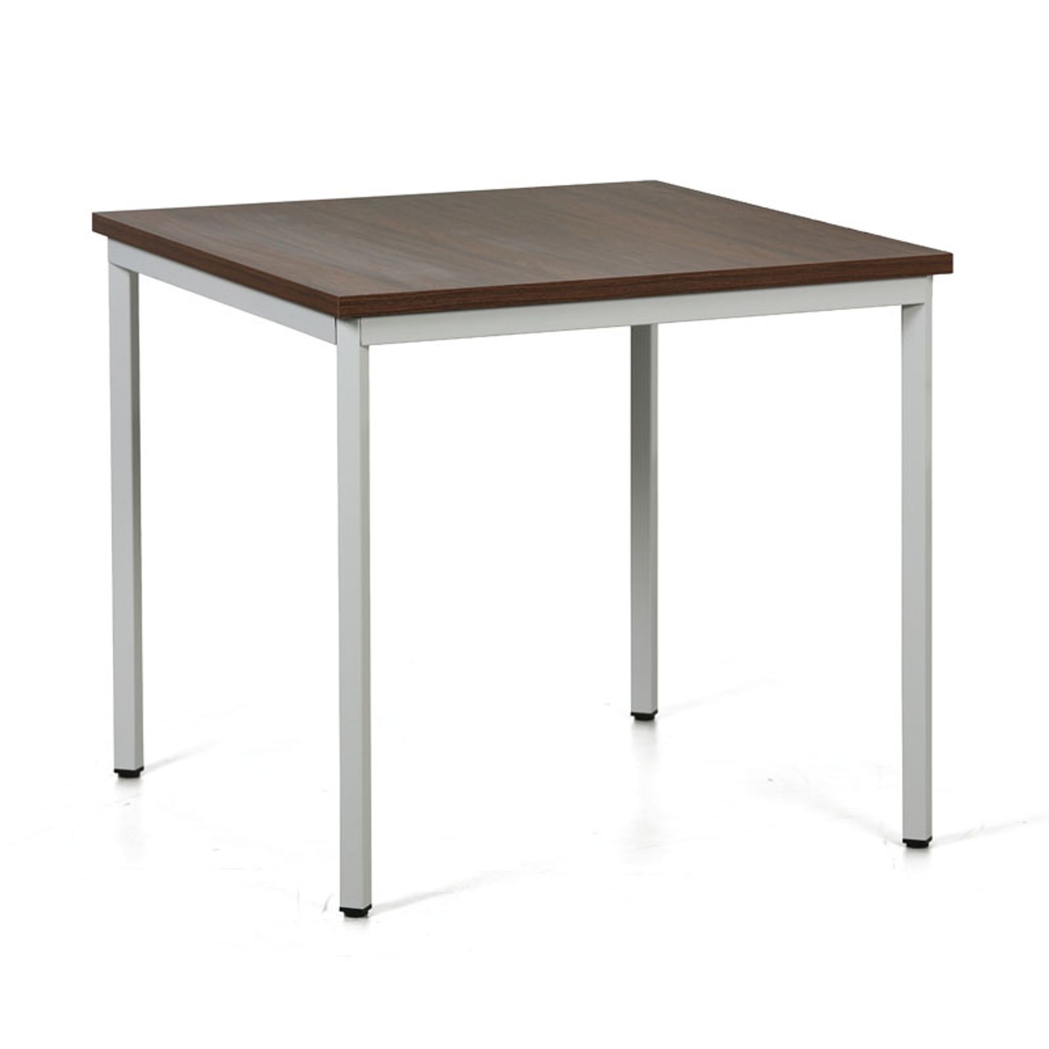 Esstisch TRIVIA, 800 x 800 mm, grau Konstruktion, Nussbaum