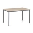 Esstisch TRIVIA, dunkelgraue Konstruktion, 1200 x 800 mm, Birke