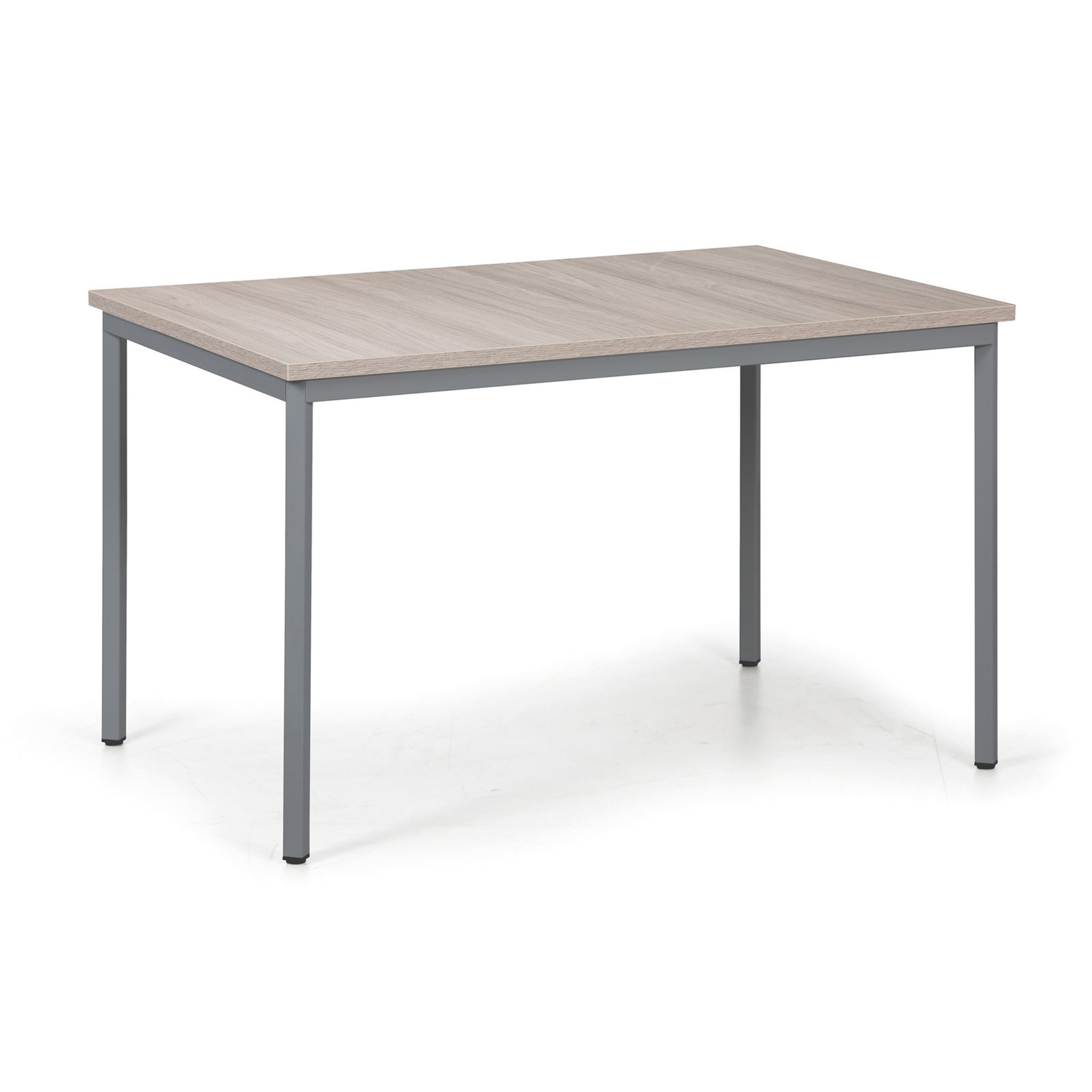 Esstisch TRIVIA, dunkelgraue Konstruktion, 1200 x 800 mm, Eiche natur