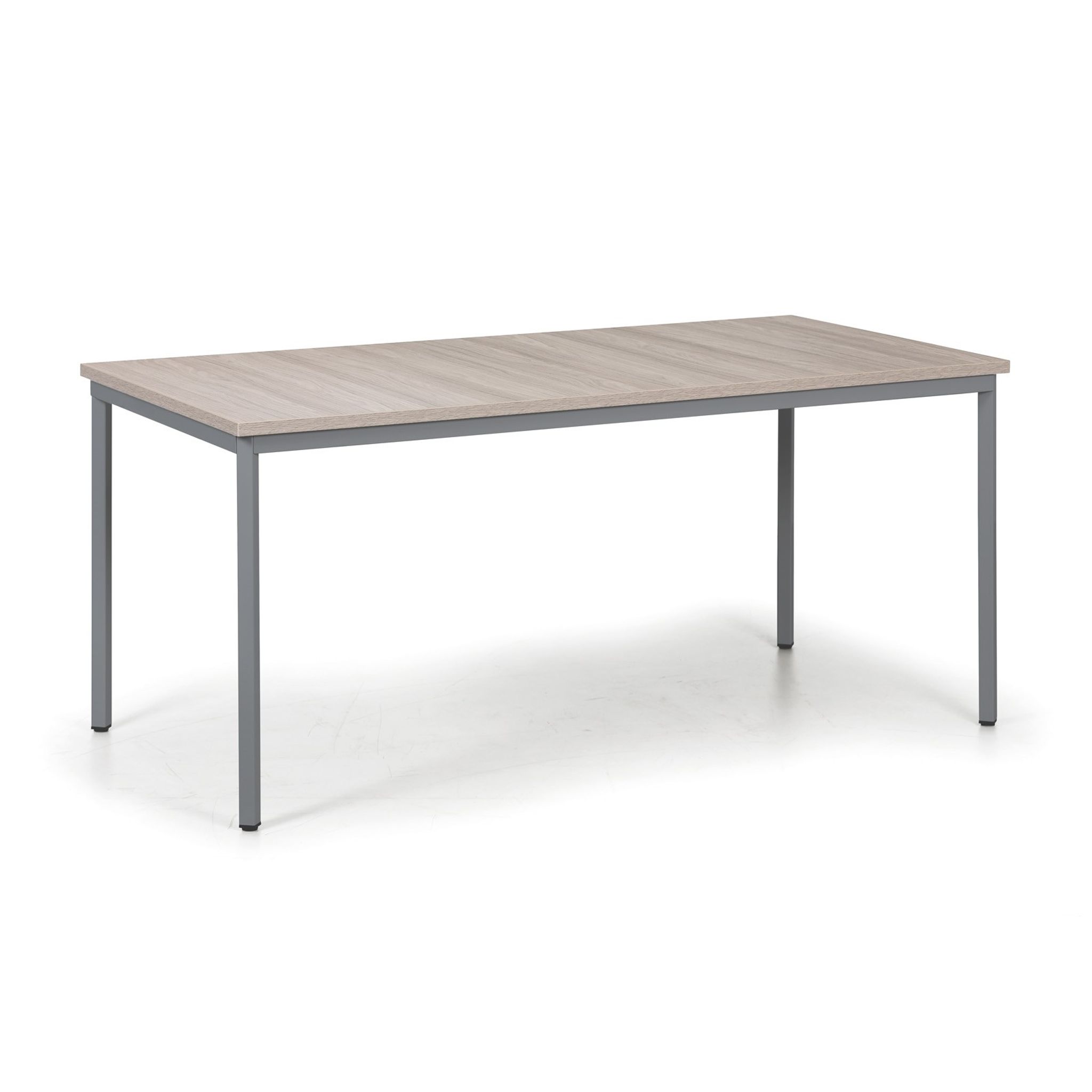 Esstisch TRIVIA, dunkelgraue Konstruktion, 1600 x 800 mm, Eiche natur
