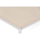 Esstisch TRIVIA, graues Metallgestell, 160x80 cm, Birke