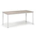 Esstisch TRIVIA, graues Metallgestell, 160x80 cm, Eiche natur