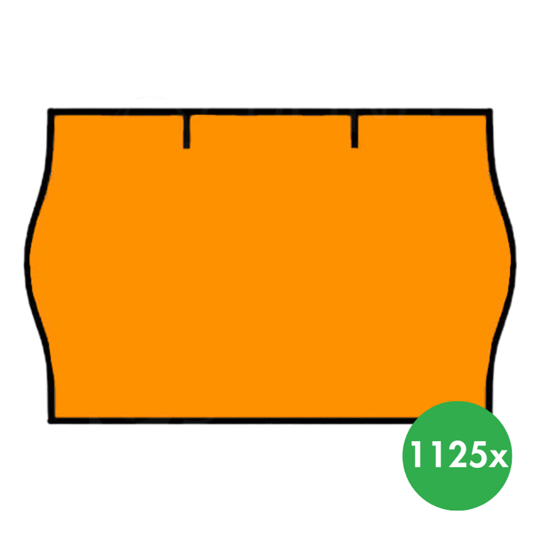 Etykiety, 25 x 16 mm, 36 szt., jaskrawopomarańczowe