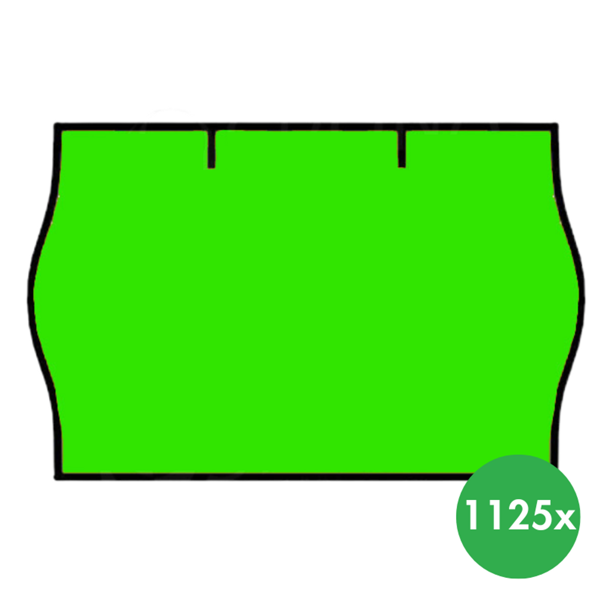 Etykiety, 25 x 16 mm, 36 szt., jaskrawozielone