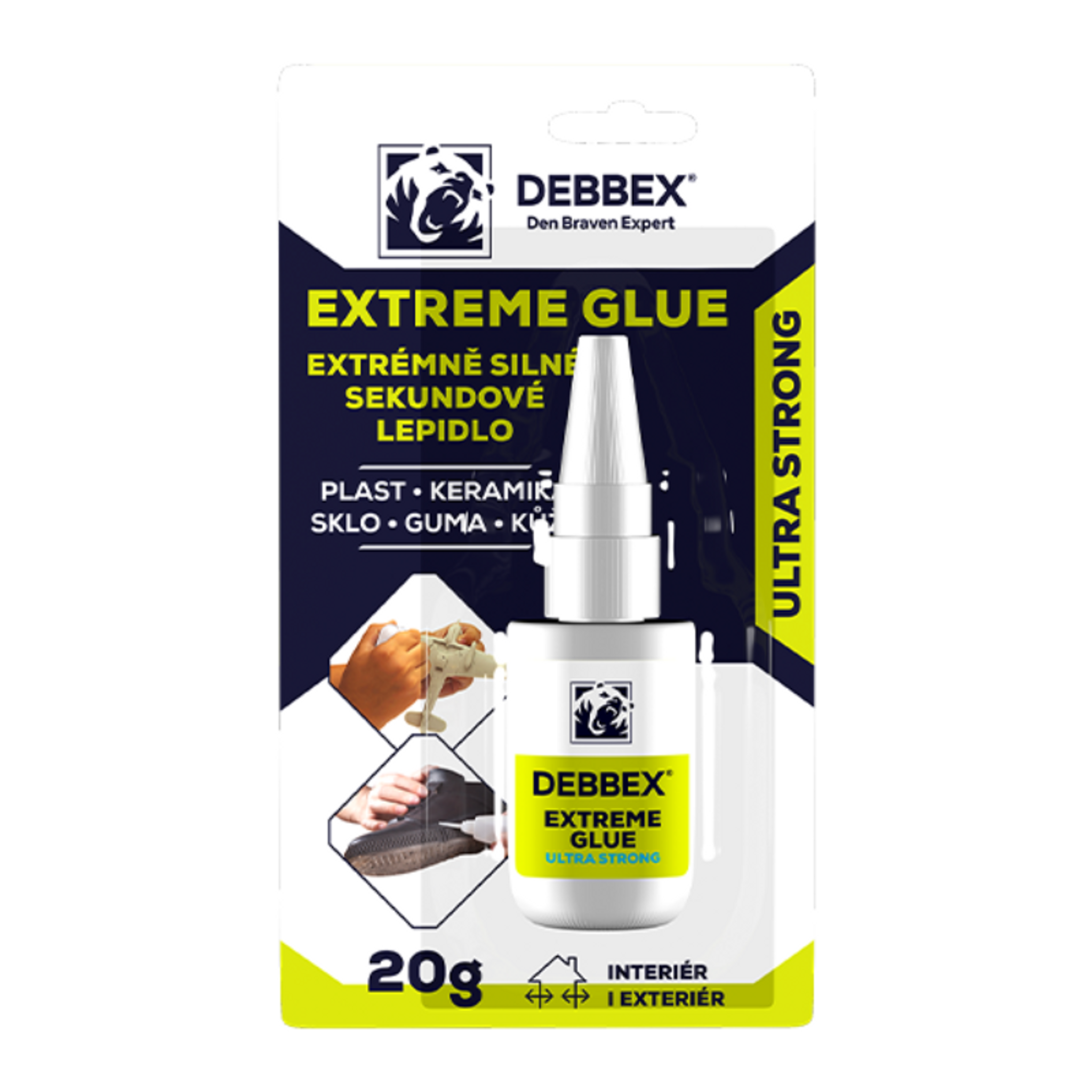 Extrémne silné sekundové lepidlo | EXTREME GLUE, 20 g, transparentné