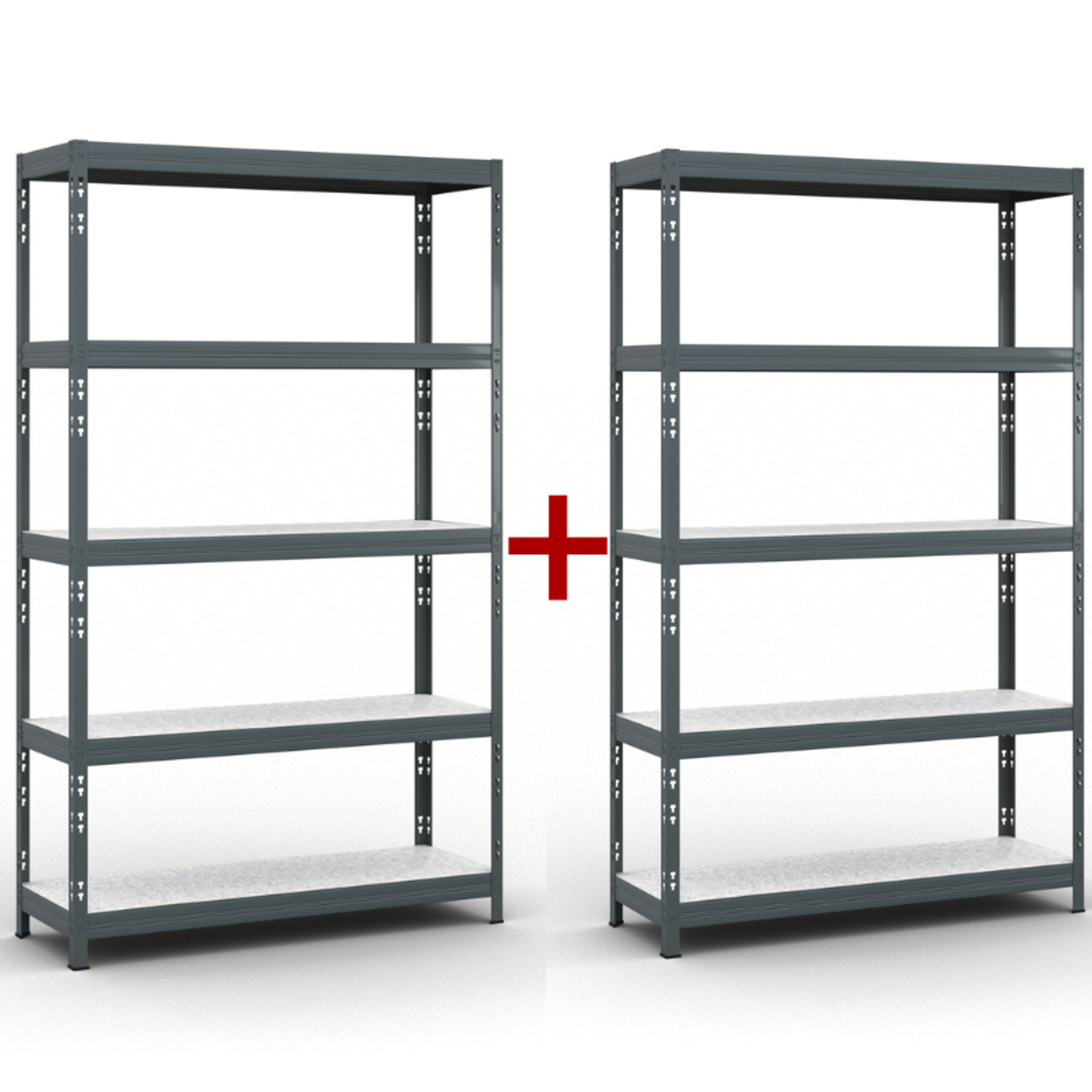 Fachbodenregal  1+1 GRATIS, 1966x1200x400 mm, Traglast 280 kg