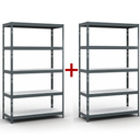 Fachbodenregal  1+1 GRATIS, 1966x1200x500 mm, Traglast 280 kg
