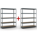 Fachbodenregal 1+1 GRATIS 1966x1600x500 mm, Traglast 350 kg