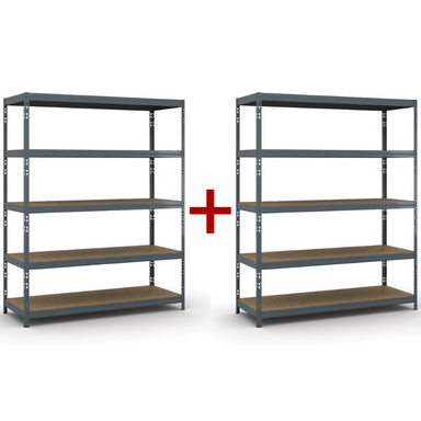 Fachbodenregal 1+1 GRATIS 1966x1600x600 mm, Traglast 350 kg