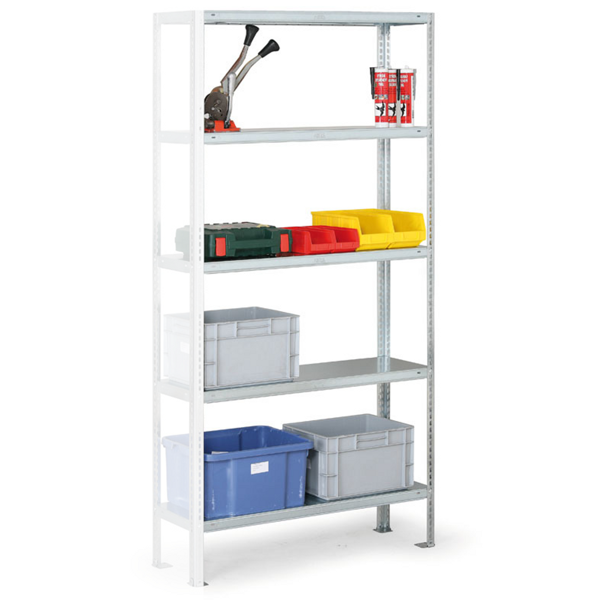 Fachbodenregal FIX, 100 kg, 3000 x 1000 x 400 mm, Anbauregal